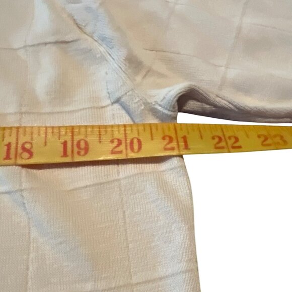 Paul Frederick Silk Knit Mock Neck Short Sleeve Sweater White Xl Casual Prep - Picture 5 of 6